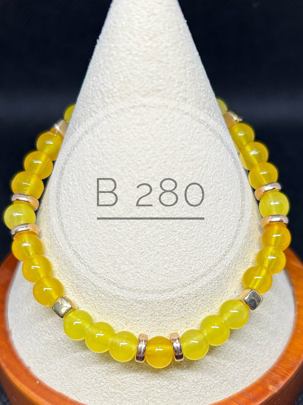 Yellow Beaded Women's Bracelet